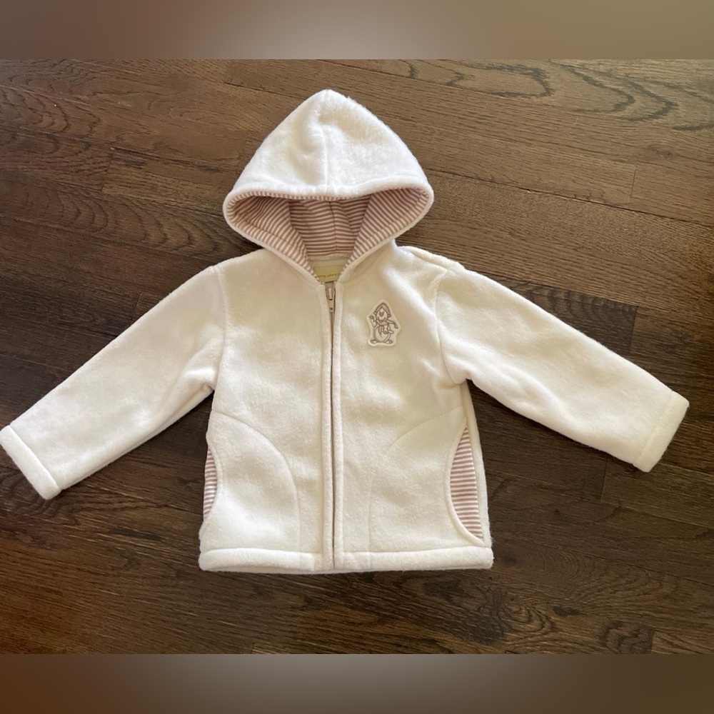 PETITS COEURS À LA MONTAGNE zip up hoodie size 2Y